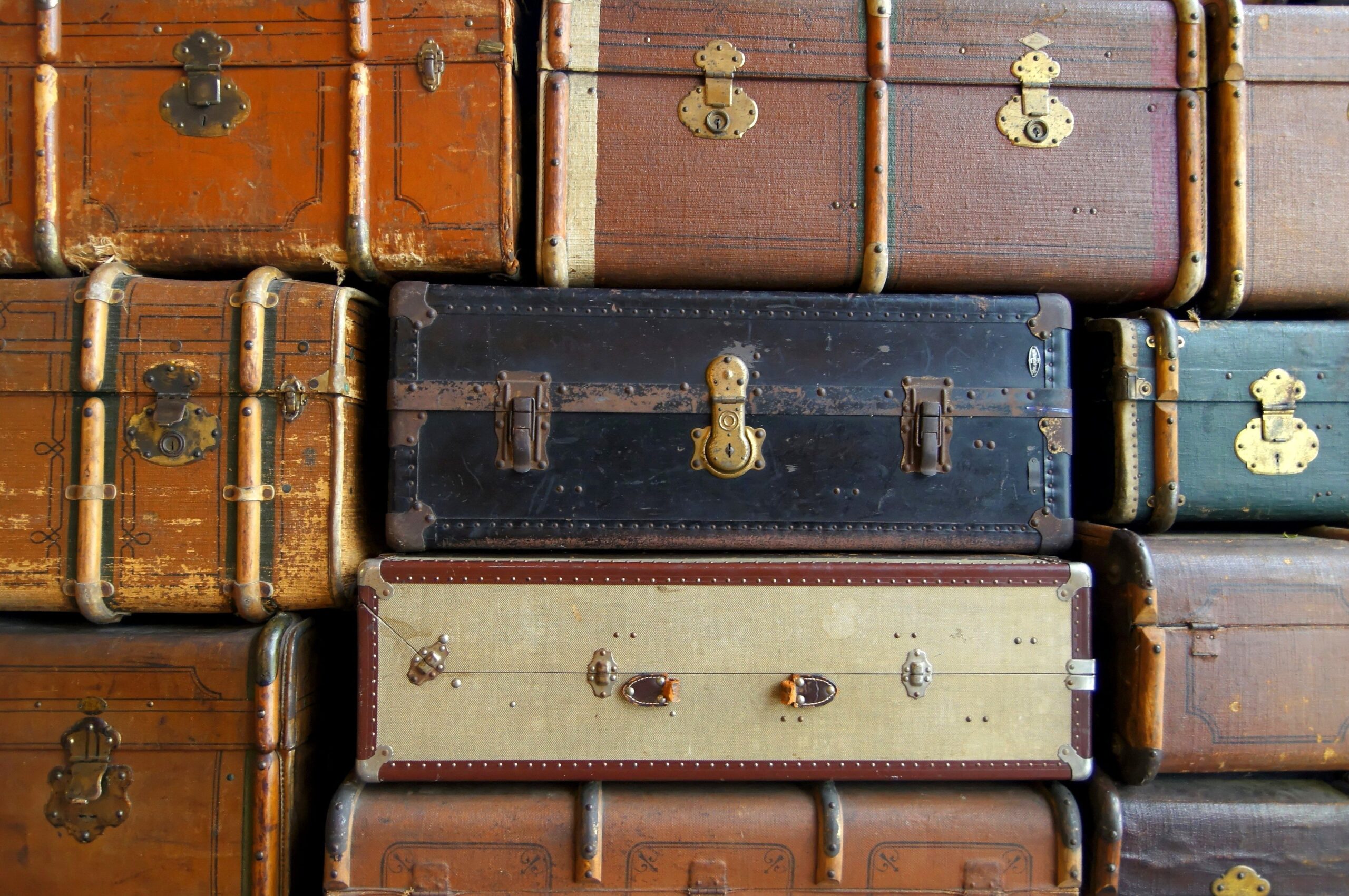 old fashioned travel suitcase